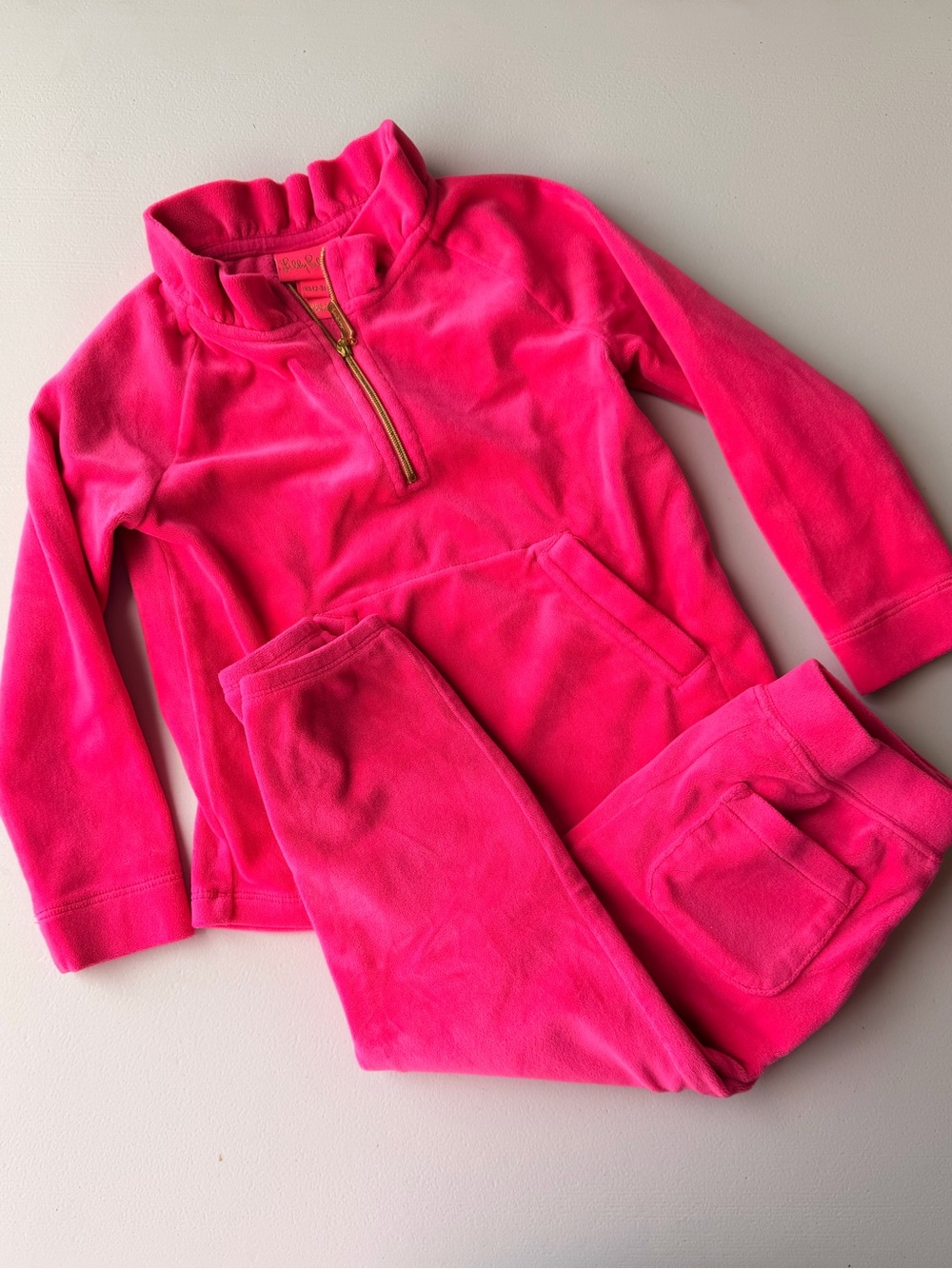 Lilly Pulitzer Hot Pink Girls Fleece Matching Set